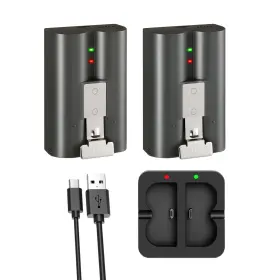 Kunbow 734134188883 2-pack 6800mah Replacement Battery With Charger Station For Ring-doorbell Cam