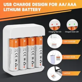 Aa-12 Lanceter Technology Rechargeable 1.5v Aa Size Lithium Batteries For Blink Camera Long 12 Pack #3