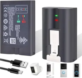 Laptpbat 761312432896 Rechargeable Lithium-ion V4 Battery For Ring-doorbell Camera 2/3/4/3plus Upg