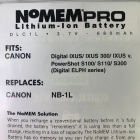Nb-1l Lenmar Dlc1l Canon Digital Camera 3.7v Replacement Battery Fits Many #2