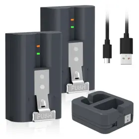 Rbat-v4 Lileipower 2 Pack Replacement For Ring Doorbell Battery With Charger Station 6040mah Re