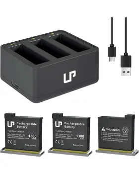 Cd-sd020 Lp 10096366 Battery Charger Set For Dji Osmo Action Camera New