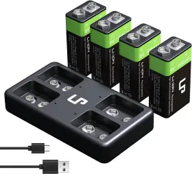 Lp 313030147158 Rechargeable 9v Lithium Batteries - 600mah Long Lasting Li-ion With