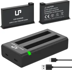 Lp 744759788375 360 One X2 Battery Charger Pack Compatible With Action Camera 2-pack