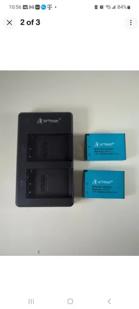 Ab00005 Lp Artman 2-pack Lp-e17 Batteries And Rapid Dual Usb Charger For Canon Eos Rp #2