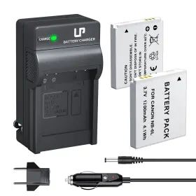 Lp-nb-6lh Lp 2 Pack Nb-6lh Nb-6l Batteries And Led Charger 1200mah