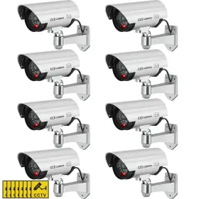 Macarrie Ur-macarrie-819 8 Pcs Fake Camera Dummy Security With Flashing Led Silver