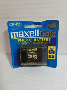 Cr-p2 Maxell 025215774218 Gold Vintage Photo Camera 6 Volts Lithium Battery - New In Box