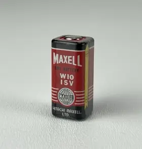 W10-15v Maxell Vintage Dry Battery W10 15v Hitachi Ltd Sold As Prop Small