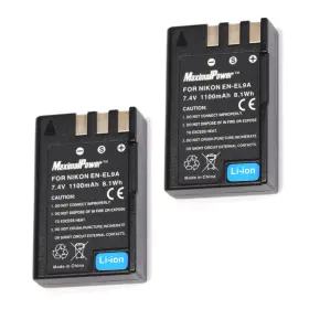 En-el9a Maximalpower 750408363077 2-pack Battery En-el9 For Nikon D3000 D5000 D40 D60 D40x Camera