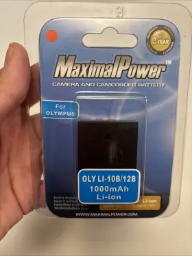 Fe-200 Maximalpower 750408363800 Battery For Olympus Li-10b Li-12b C-50 Zoom Stylus 1000 #3