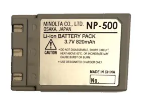8699331 Minolta Co. Ltd. Np-500 Li-ion Battery Pack For A Dimage G400 G500 G530 Digital Camera