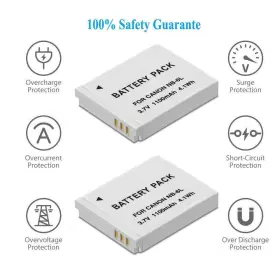 Nb-6lh Mliepow 748323259551 2 Pack Nb-6l/nb-6lh Battery And Charger Kit Compatible With Canon Powershot S #2