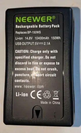 Nw-150ws Neewer 10089243 14.4v 10400mah Li-ion Battery For Broadcast Video Camcorder