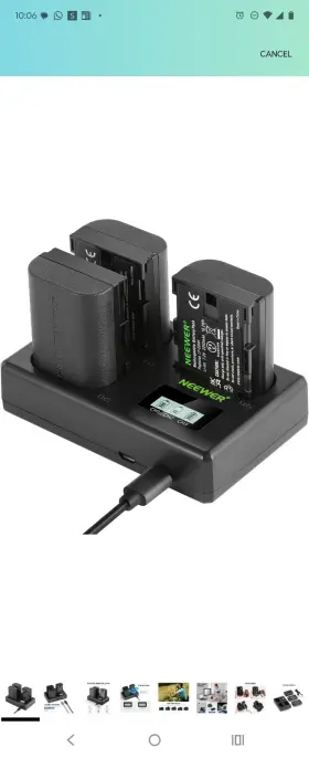 10089576 Neewer Replacement Batteries 3 Pieces Li-ion Charger Kit