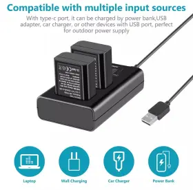 10095058 Neewer Dual Battery Charger With Cable 2 For Sony Np-fw50 Open Box #2