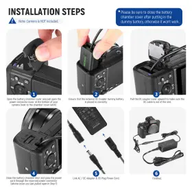 10101334 Neewer Ac-pw20 Dummy Battery With Ac/dc Coupler Power Adapter For Np-fw50 Supply #3