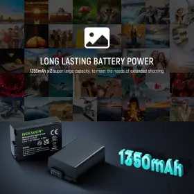10102259 Neewer 2 Pack 1350mah En-el25 Replacement Battery And Usb Charger Set For Nikon #2
