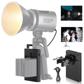 Ps010e Neewer Np F To V Mount Battery Adapter For Led Video Light With Clamp