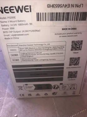 Ps099ep Neewer V Mount Battery New Sealed #3