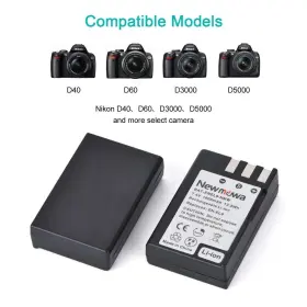 En-el9a Newmowa 713458526083 En-el9/en-el9a Replacement Battery 2-pack And Charger Kit For Nikon D40 D4 #2