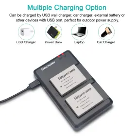 Nb-10l Newmowa 799559306847 Battery 2 Pack And Dual Usb Charger Kit For Canon Cb #3