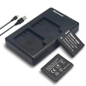 Bat-hiti-pb110-nmw Newmowa Li-50b Battery 2 Pack Batteries And Dual Charger Black