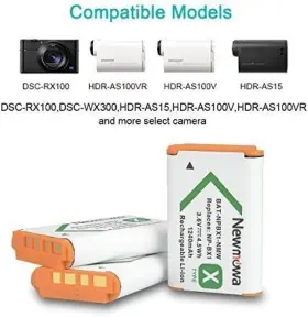 Bm051-npbx1-us Newmowa Np-bx1 Replacement Battery 3-pack And 3-channel Usb Red Green #2