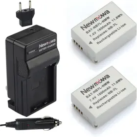 Nb7l-sk-c Newmowa Nb-7l Replacement Battery 2 Pack And Charger Kit For Canon Powershot Sx30 Is