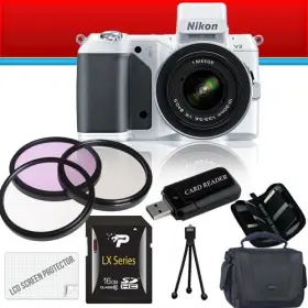 Nikon 617401946181 1 V2 Mirrorless Digital Camera Nikkor Vr 10-30mm F/3.5-5.6 Lens Kit Wh