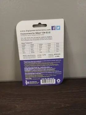 Bp-nkl12 Nikon Digipower Rechargeable Li-ion Battery Replacement En-el12 - New #2