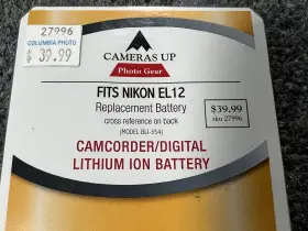 Nocar-ba-enel12 Nikon El12 Battery Coolpix S8200 S9050 S9100 S9200 S70 New In Package-cameras Up #3