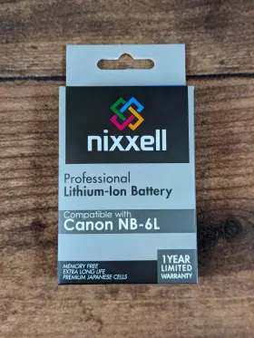 2607b001aa Nixxell Professional Lithium-ion Battery - Compatible With Canon Nb-6l