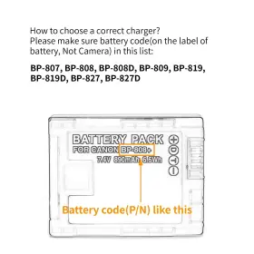 Bp-808 Norifon 909070461249 Usb Charger For Canon Fs100 Fs200 Fs300 Legria Hf G10 G2 #3