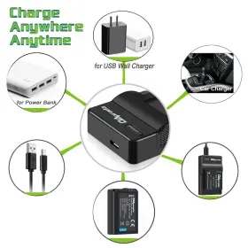 Nb-11l Oaproda 702142089287 2 Pack Battery And Usb Charger For Canon Powershot Elph 180 E #3