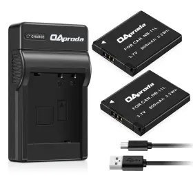 Nb-11l Oaproda 702142089287 2 Pack Battery And Usb Charger For Canon Powershot Elph 180 E