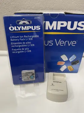 Li-30b Olympus 200482 Rechargeable Battery For Stylus Verve Digital Cameras And Charger