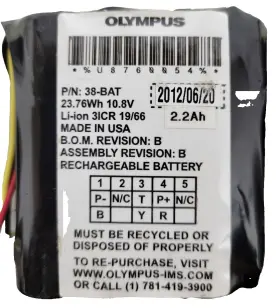 23.76wh Olympus 38-bat Lot Of 5- P/n Battery Sold As Is #3