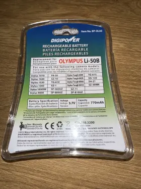 Li50b Olympus 758302624232 Rechargeable Camera Battery Digipower Digital Accessory #3