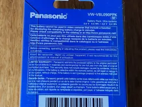 Panasonic 885170110380 Genuine Vw-vbl090ppk Battery. New In Box. Nos. Nib. Original Oem #3