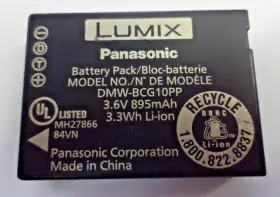 Dmw-bcg10pp Panasonic Original Genuine Lumix Battery For Tz6 7 8 9 18 19 Zr1 3