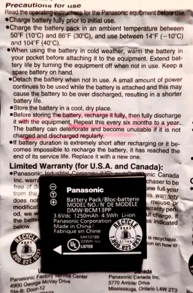 Dmw-bcm13 Panasonic Used Oem Battery Li-ion For Lumix Cameras Discharged #2