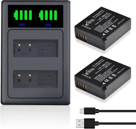 Dmw-blg10pp Pickle Power 445050351307 Dmw-blg10 Dmw-ble9 Battery And Led Dual Charger For Panasonic Lumix