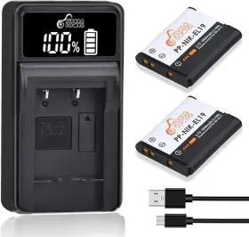 Kit-btr-enel19-lch-enel19-01 Pickle Power En-el19 Np-bj1 Battery And Led Usb Charger
