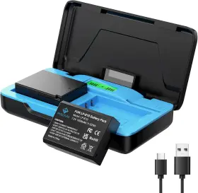 Lp-e10t Poeosas Lp-e10 Battery For Canon T7 2-pack 1600mah With Usb-c 20w Fast Charge Case Com