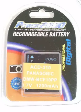 Dmw-bcf10pp Power2000 026127843108 Rechargeable Battery Panasonic 3.7v 1200mah New