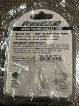 Acd-408 Power2000 026127844082 Np-bx1 Replacement 3.6v Lithium Ion Battery For Sony #acd-408 #012 #2