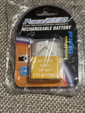 Acd-408 Power2000 026127844082 Np-bx1 Replacement 3.6v Lithium Ion Battery For Sony #acd-408 #012 #3