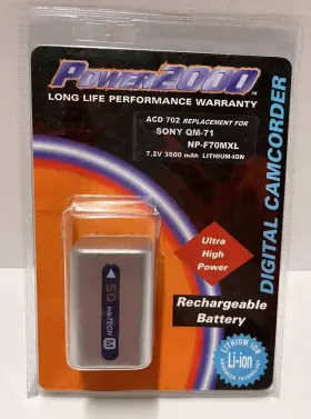 Np-f70mxl Power2000 026127847021 Acd702 Replacement Battery For Sony Digital Camcorder Qm-71