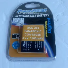 Cga-s005 Power2000 Acd-252 Rechargeable Battery Replaces Panasonic Cga-s005- Li-ion 3.7v 1300 Mah